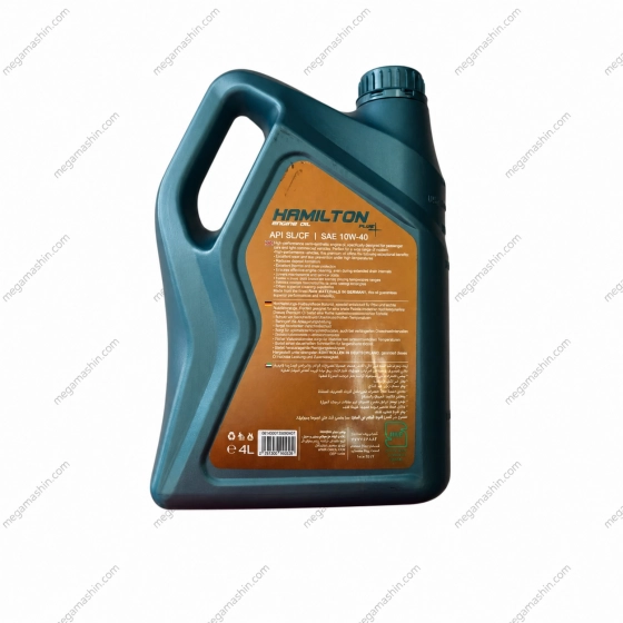 روغن موتور خودرو بنزینی همیلتون مدل 10w-40 SL حجم 4 لیتر